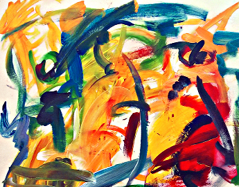 Acryl auf Chinapapier, Abstrakter Expressionismus
