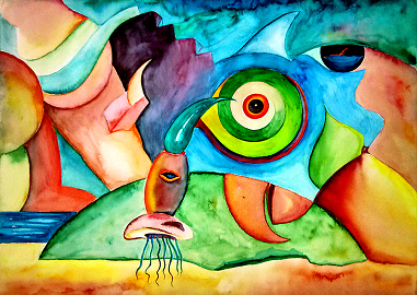 Aquarell Surrealismus
