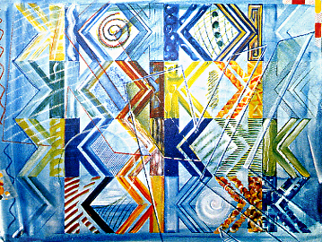 Poster Buntstift Aquarell
